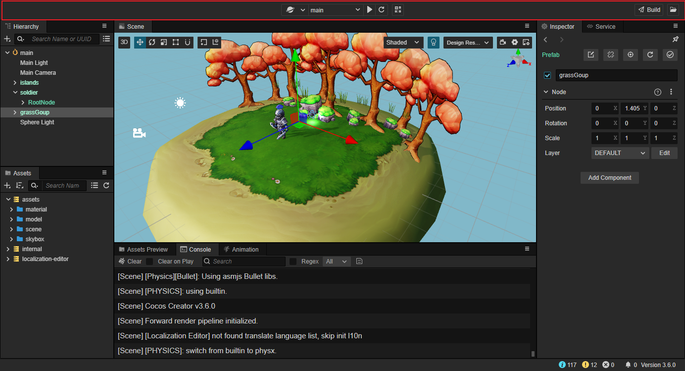 Cocos Creator engine illustration